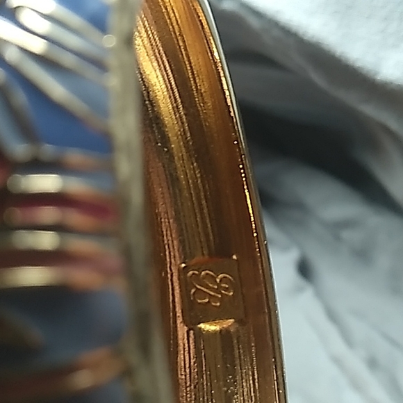 Enamel inlay with rhinestones vintage bracelet from Palm Springs California - Picture 3 of 7